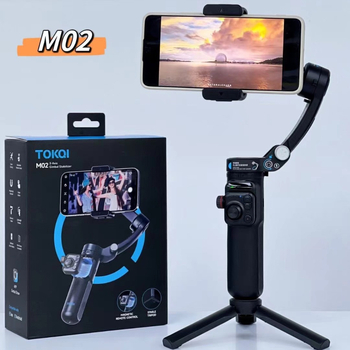 M02 Ručný Troj-osi Stabilizátor s Sledovaním Tváre, Proti Otrasom a Stolný Držiak na Telefón