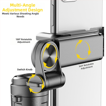Bețișor de selfie magnetic cu Bluetooth, braț telescopic, mâner MagSafe, corp din aliaj