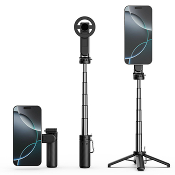 Bețișor de selfie magnetic cu Bluetooth, braț telescopic, mâner MagSafe, corp din aliaj