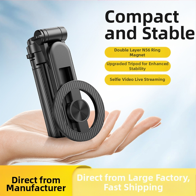 Magnetinis Bluetooth selfie lazda su teleskopiniu kotu, MagSafe laikiklis, lydinio korpusas