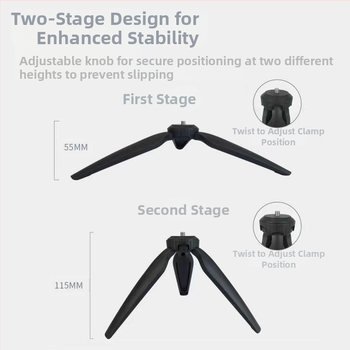 Τρίποδο γραφείου – μικρό για PTZ κάμερα και κινητό, σφαιρικό pan-tilt, υλικά: ABS αλουμινίου κράμα, φόρτιση έως 2 kg, βάρος 65 g, μοντέλο F01