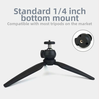 Τρίποδο γραφείου – μικρό για PTZ κάμερα και κινητό, σφαιρικό pan-tilt, υλικά: ABS αλουμινίου κράμα, φόρτιση έως 2 kg, βάρος 65 g, μοντέλο F01