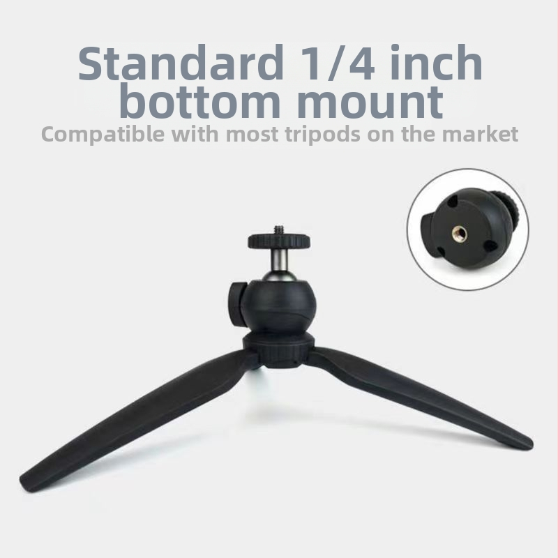 Настолен мини трипод за PTZ камера и телефон – сферичен пан-tilt, материали: ABS алуминиева сплав, носимост до 2 кг, тегло 65 г, модел F01