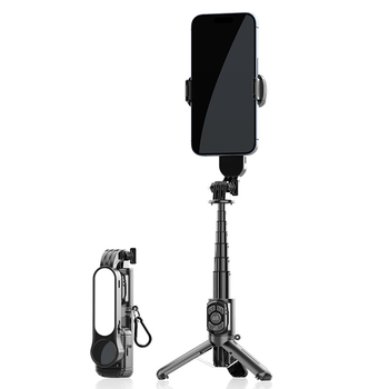 Q33 RGB Mini Selfie Stick cu Stabilizator, Extensibil, Lumină RGB, Telecomandă Bluetooth, Trepied pentru Telefon