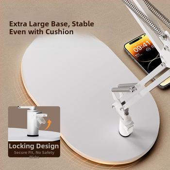 Konzolový stojan na tablet na nočnú skrinku, skladací, 360° otáčanie, bez montáže, univerzálny pre iPad, zliatina hliníka