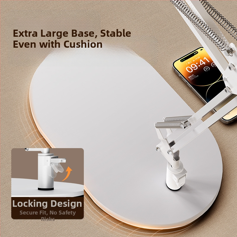 Konzolový stojan na tablet na nočnú skrinku, skladací, 360° otáčanie, bez montáže, univerzálny pre iPad, zliatina hliníka