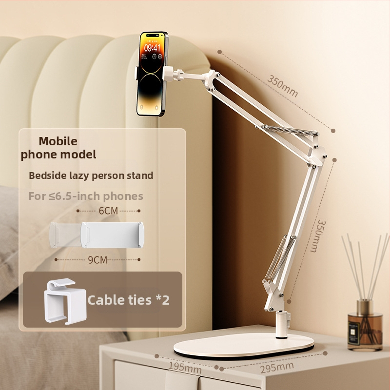 Konzolový stojan na tablet na nočnú skrinku, skladací, 360° otáčanie, bez montáže, univerzálny pre iPad, zliatina hliníka