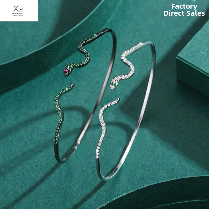 Βραχιόλι φιδιού, χαλκός με ηλεκτροπλατίωση, στυλ Net Red Wind, νιχ σχέδιο, προσωπικό στυλ