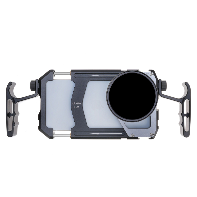 Θήκη κινητού με διπλή λαβή για σταθερή οριζόντια και κάθετη λήψη, ανθεκτική στην πτώση, συμβατή με φίλτρα, κράμα αλουμινίου