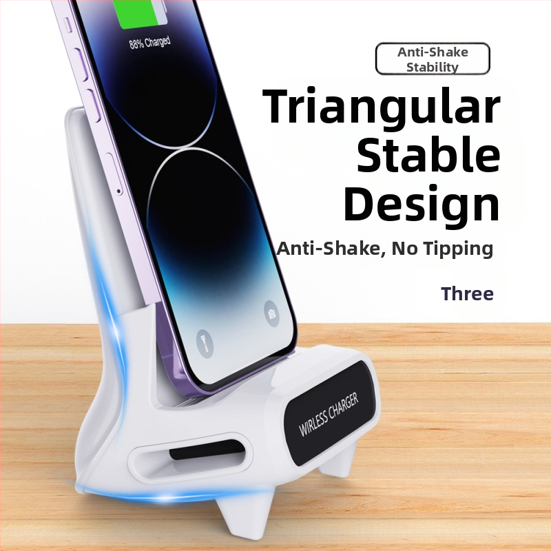 Bezdrôtová nabíjačka na telefón s držiakom pre vodorovnú orientáciu – 15W rýchlonabíjanie (QC3.0), 5V/2A alebo 9V/2A