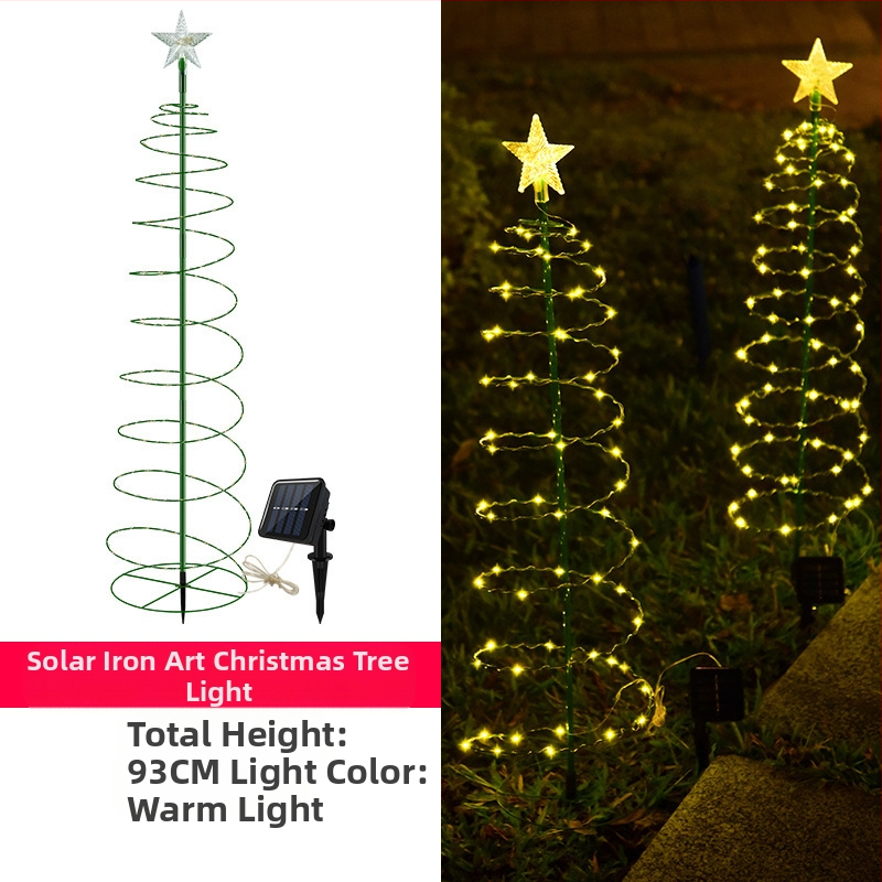 Saulės energijos LED Kalėdų eglutės lauko apšvietimas, IP65 vandens atsparus, 6–12 val. veikimo laikas, modelis 1022