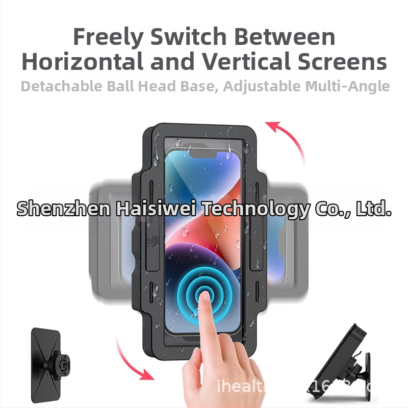 Držiak na telefón na stenu, otočný, s dotykovým displejom, plastový, OOPSCOOL