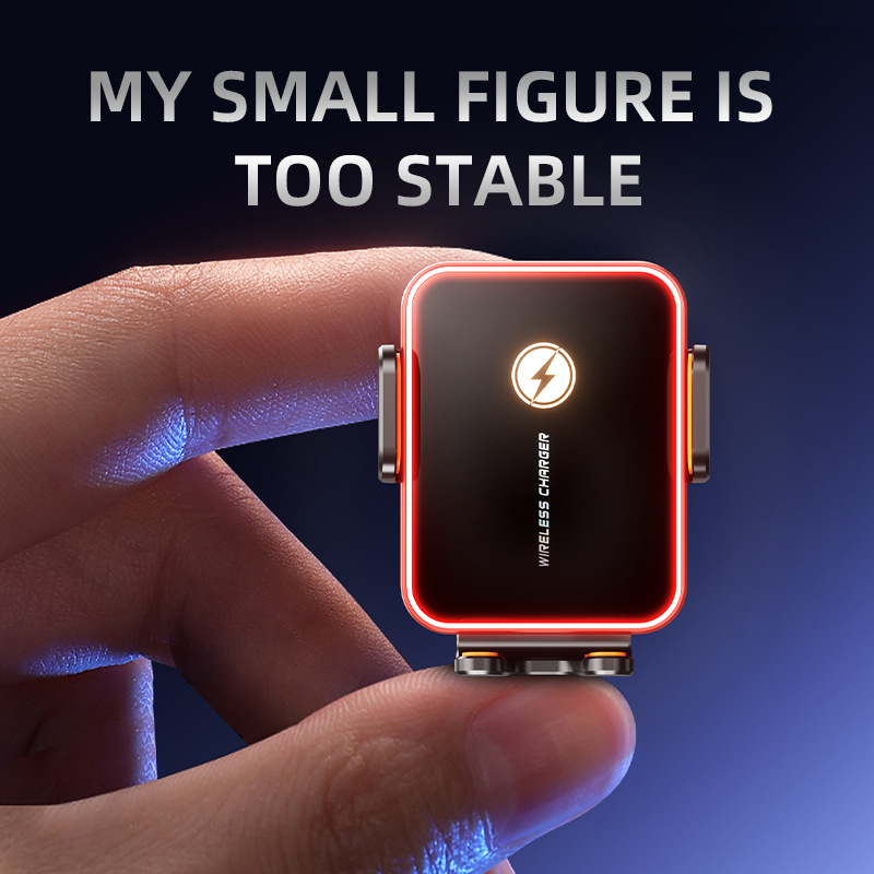 Държач за безжично зарядно за кола (15W, Snap-on монтаж, безжично зареждане, за въздушен отвор, универсален)