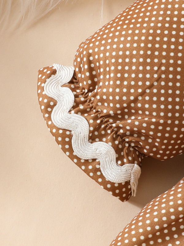 Dječja božićna haljina za djevojčice s motivom Gingerbread Man, dugi rukavi, okrugli izrez, A-linijski kroj s pojasom