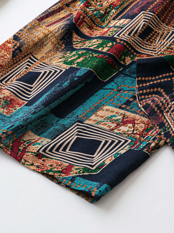 Дамски ежедневни панталони: ретро стил, прав силует, еластична талия, полиестер 95%+, летен модел 2025