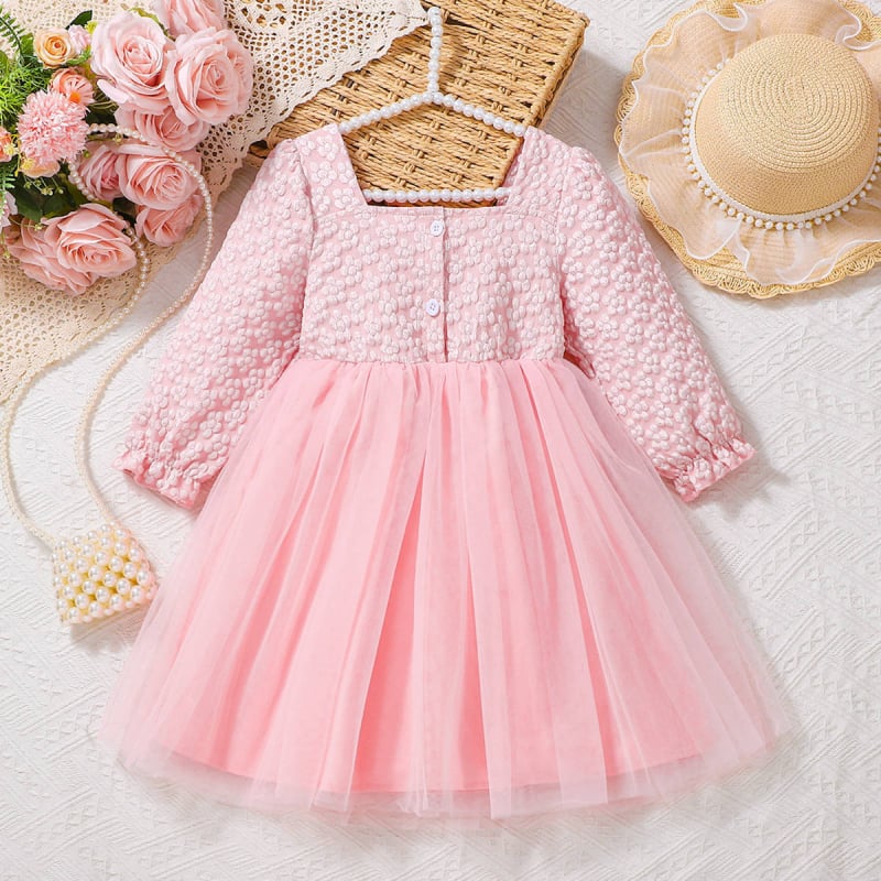 Dvojdjelni set princeze haljine za djevojčice, A-linijski kroj, za dob 3–8 godina, proljeće 2025