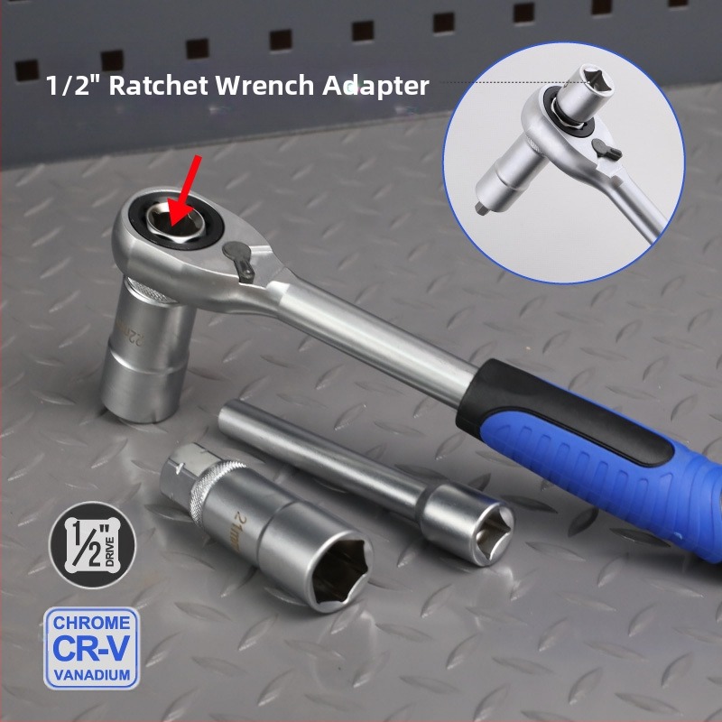 18‑частен комплект за амортисьори: хром-ванадий стомана, електроплакиран завършек, включва торцеви гнезда и демонтажен инструмент