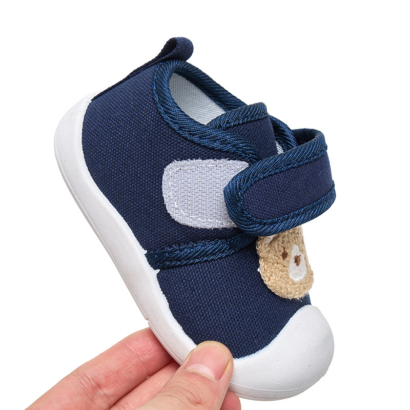 Cipelice za bebe i malu djecu od platna, Velcro kopčanje, protuklizna podloga, za uzrast 12–36 mjeseci