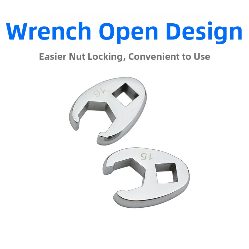 Гаечен ключ с сменяеми глави и открит край, L-образен, хромирана карбонова стомана, полирана повърхност