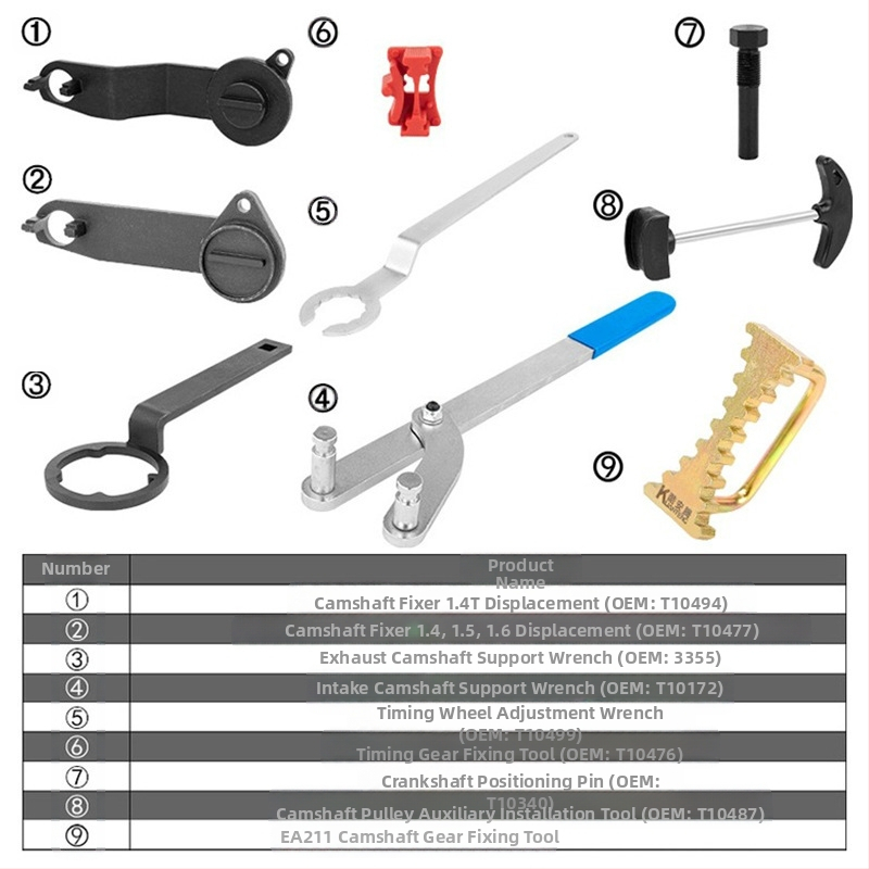 Nástroj na časovanie rozvodového remena pre EA211 motor | materiál: chróm-vanádová oceľ | kompatibilné s EA211 motormi (1.4/1.4T/1.6) | hmotnosť 4.3