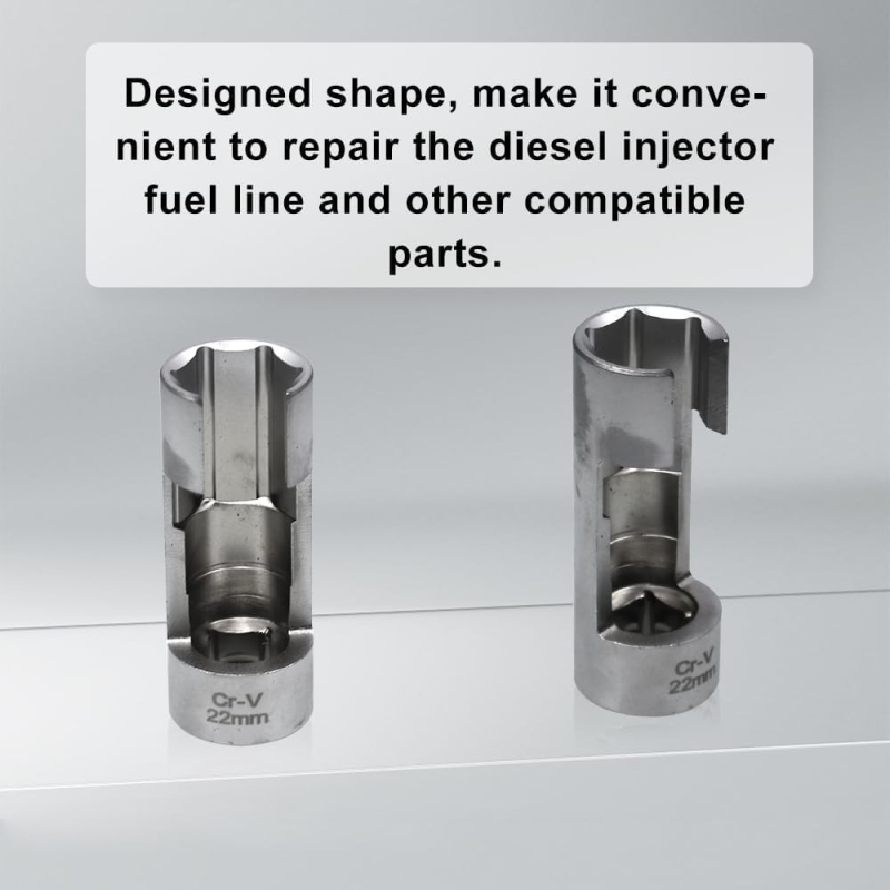 Комплект гаечни ключове за дизелова горивна линия на инжектора — Long Rub Tools, Cr-V стомана, електропокритие