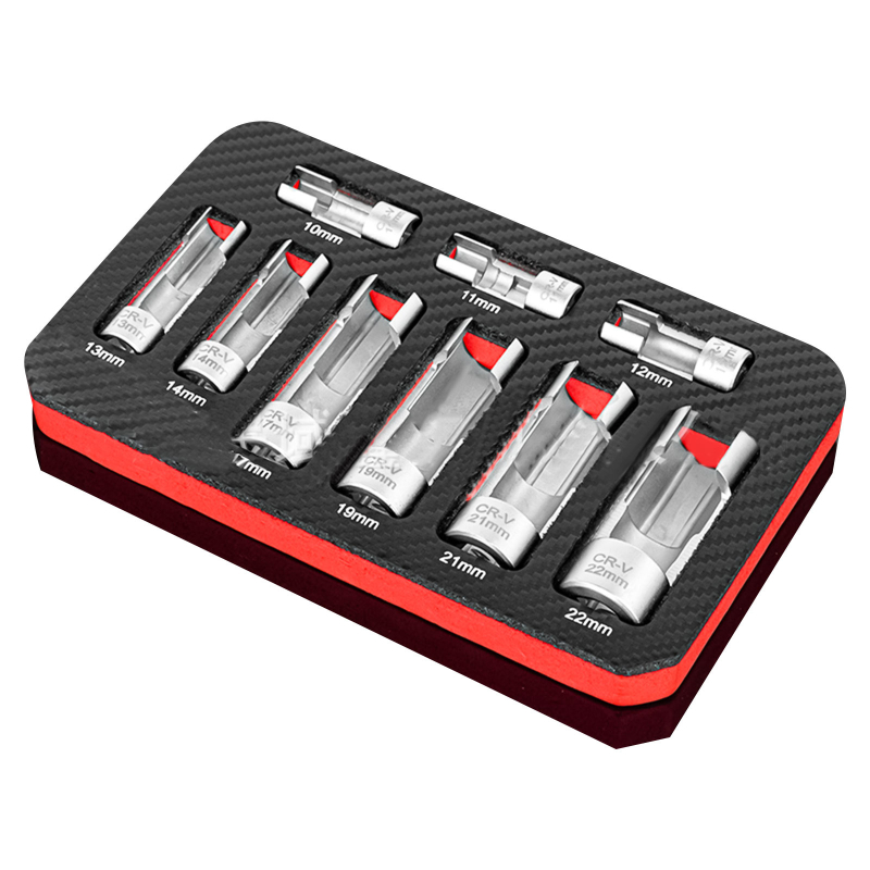 Комплект гаечни ключове за дизелова горивна линия на инжектора — Long Rub Tools, Cr-V стомана, електропокритие