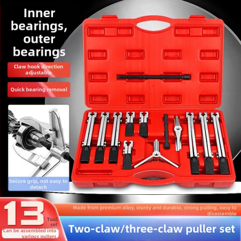 Sada ťahovačov pre auto – 13 dielov, dvojramenný univerzálny ťahovač