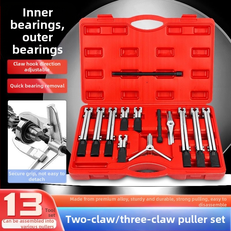 Sada ťahovačov pre auto – 13 dielov, dvojramenný univerzálny ťahovač