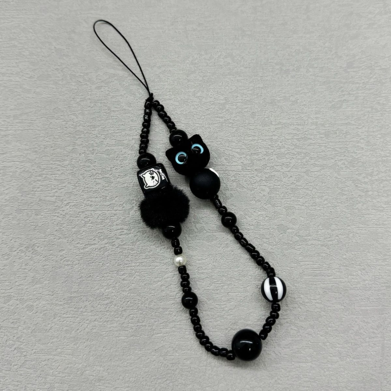 Monster Cat dizaino mobiliojo telefono laidelė, rankų darbo iš PVC, plastinė sagtis, atskirai supakuota