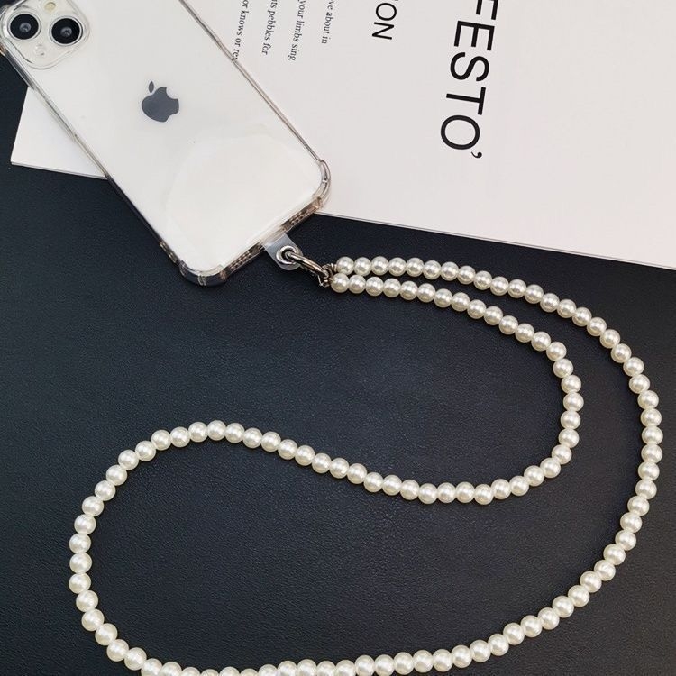Верижка за телефон с перла — отделяща се, двуфункционална дълга верига за носене около врата.