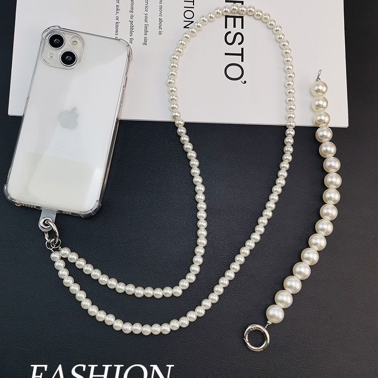 Верижка за телефон с перла — отделяща се, двуфункционална дълга верига за носене около врата.