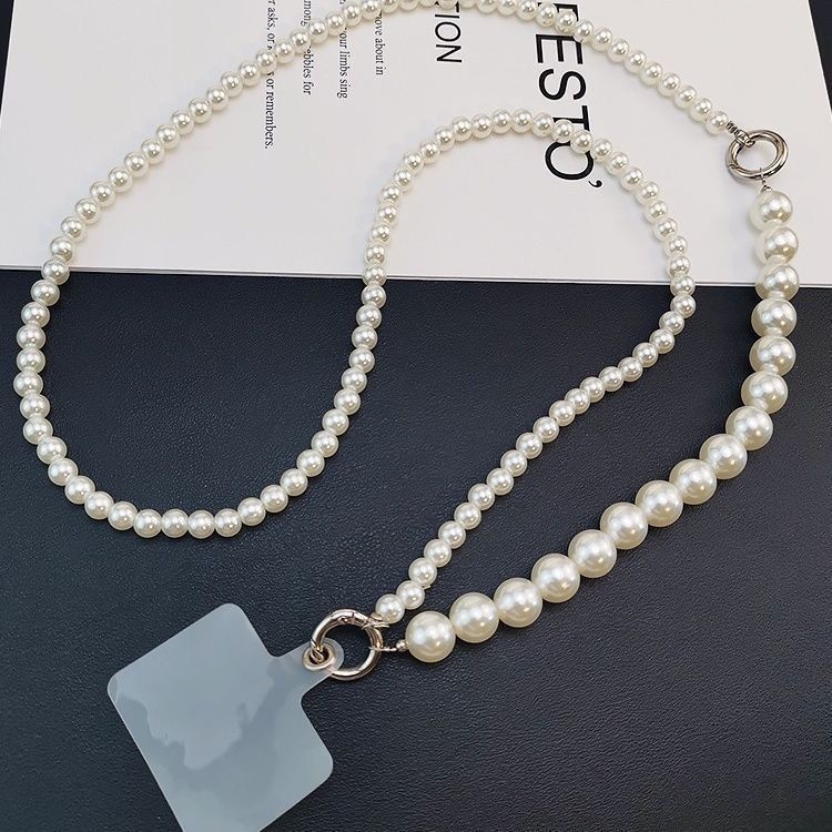 Верижка за телефон с перла — отделяща се, двуфункционална дълга верига за носене около врата.