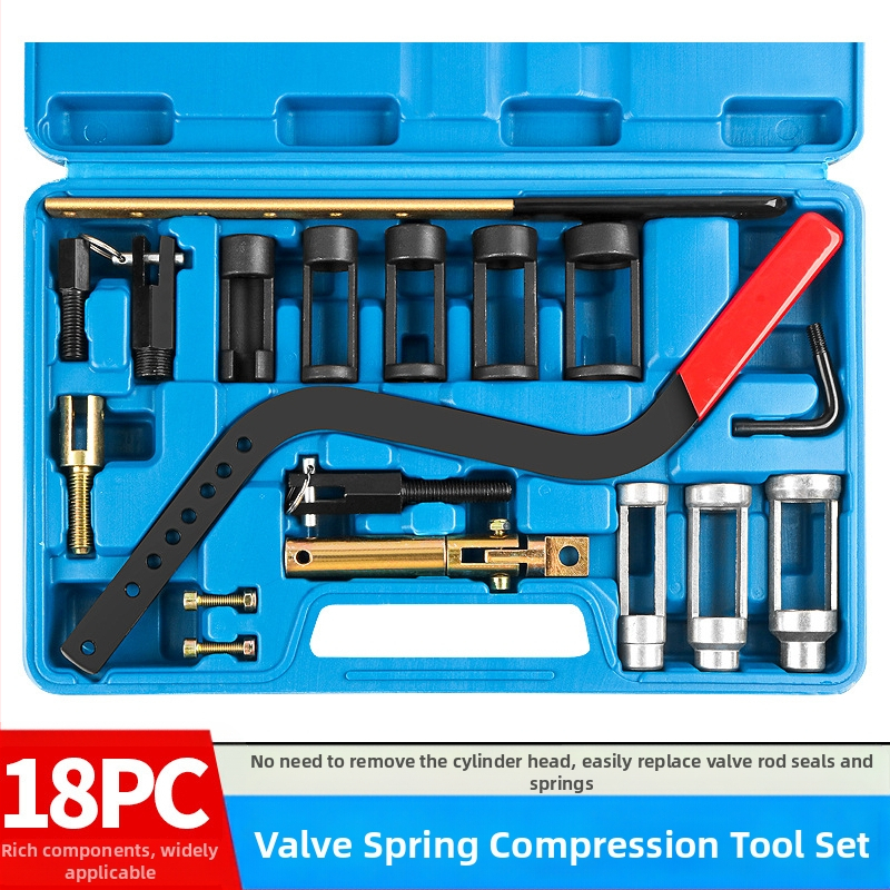 Kliešte na kompresiu ventilových pružín s nástrojom na demontáž/montáž tesnenia ventilu, výmena tesnenia ventilu — Značka: Mussen hall; Materiál: zliatina; Rozsah použitia: Auto opravy