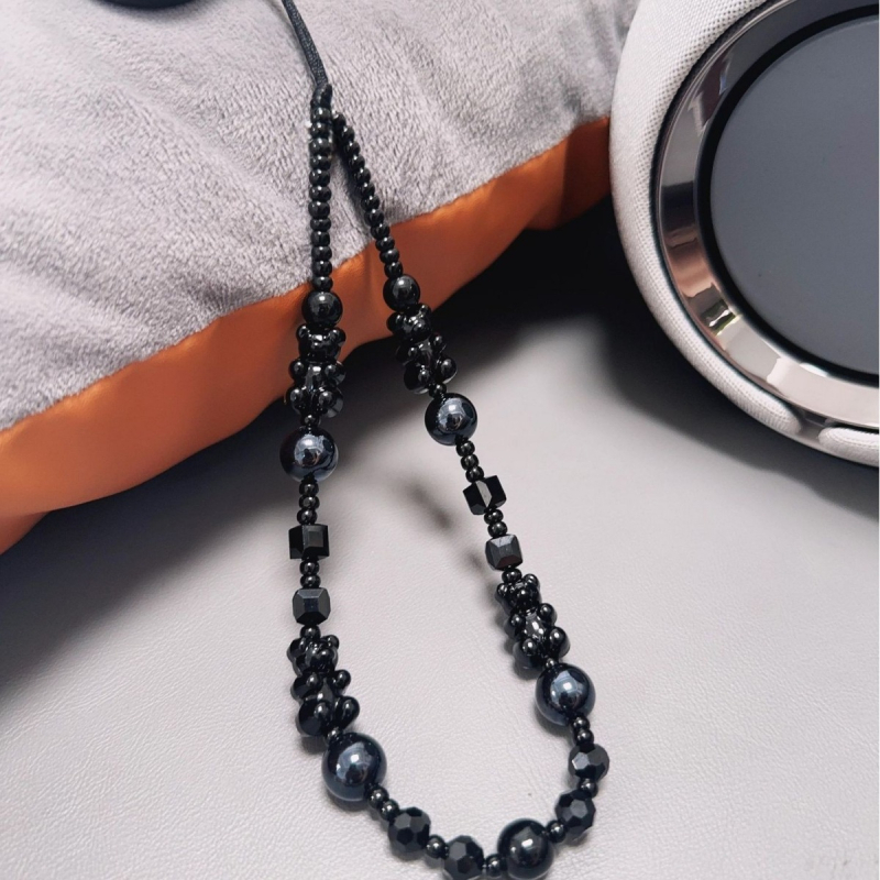 Dark Bear каишка за телефон, нейлонова връзка, керамична висулка, геометрична форма, пластмасов катарам, унисекс стил