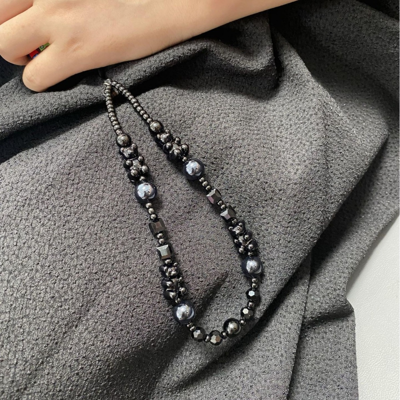 Dark Bear каишка за телефон, нейлонова връзка, керамична висулка, геометрична форма, пластмасов катарам, унисекс стил