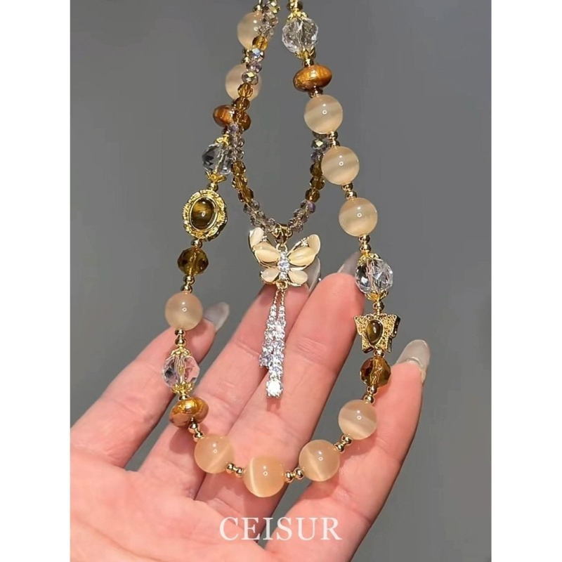 Telefono grandinė su katės akies drugelio kutais ir CCD kamera pakabuku (Pavasaris 2025)