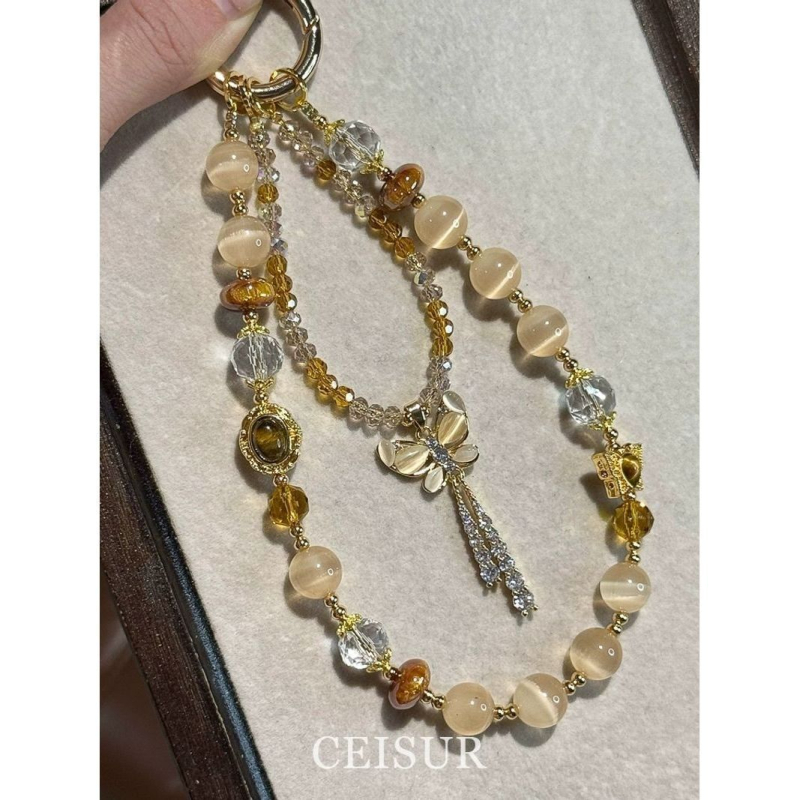 Telefono grandinė su katės akies drugelio kutais ir CCD kamera pakabuku (Pavasaris 2025)