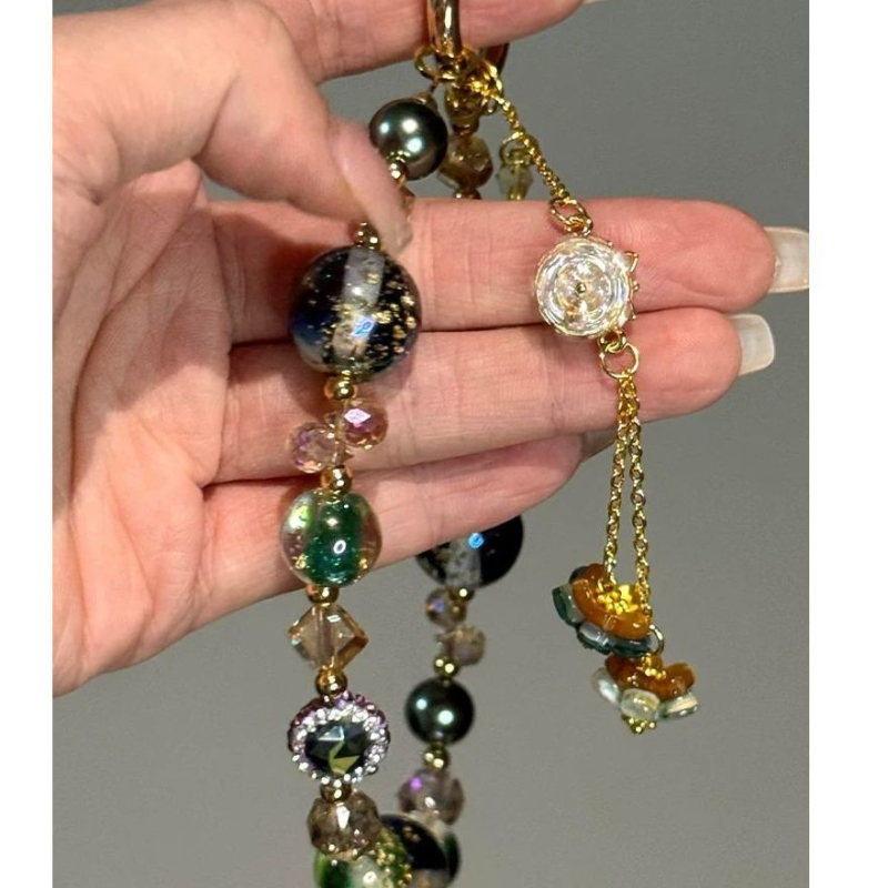 Telefono pakabukas moterims, retro Honkongo stilius, nišinis dizainas (vasara 2025)