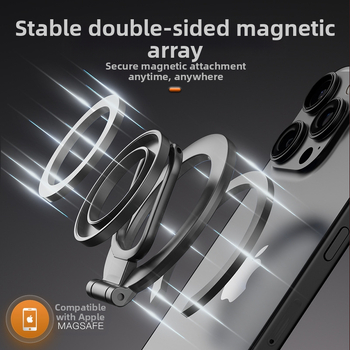 MagSafe mobilo telefona turētājs - galda statīvs ar 360° pagriezienu, metāla, kods F29