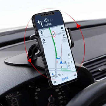 Držač za mobitel u automobilu na ploči, univerzalan, rotirajući, plastičan, prilagodljiv