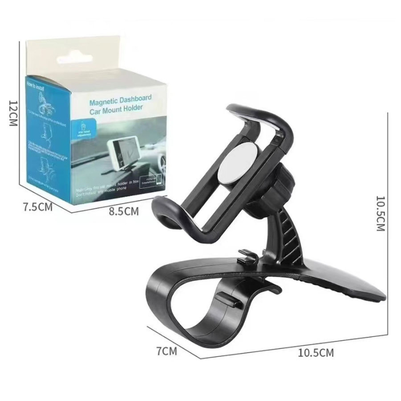 Držač za mobitel u automobilu na ploči, univerzalan, rotirajući, plastičan, prilagodljiv
