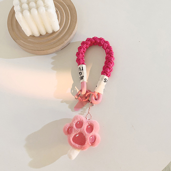 Телефонна каишка с подвеска под формата на котешка лапа (Plastic; Nylon rope; Plastic buckle; Brand Jiechuangxing; Style: Women\'s)