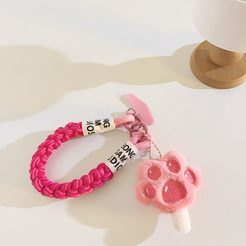 Телефонна каишка с подвеска под формата на котешка лапа (Plastic; Nylon rope; Plastic buckle; Brand Jiechuangxing; Style: Women's)