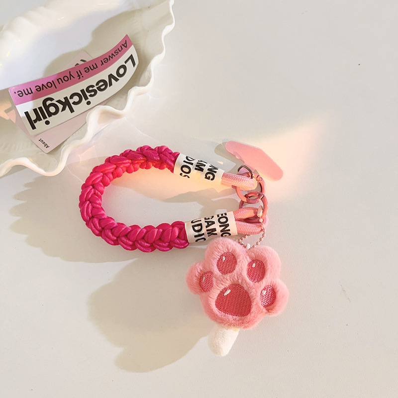 Телефонна каишка с подвеска под формата на котешка лапа (Plastic; Nylon rope; Plastic buckle; Brand Jiechuangxing; Style: Women's)