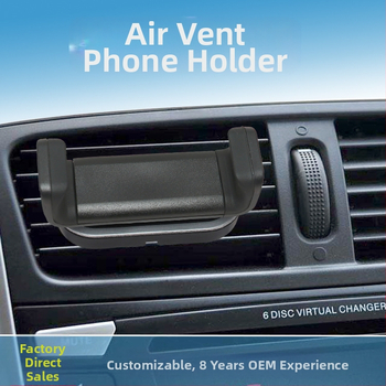 Autó ventilációs telefon-tartó 360°-os forgással, snap-on rögzítés, Vent sorozat, univerzális telefonokhoz