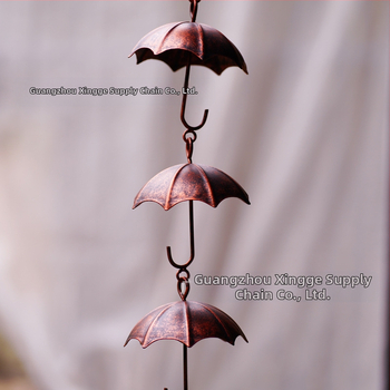 Dážďový reťaz na dážď pre dážnik — kovový zvonček vetra, dekorácia do exteriéru