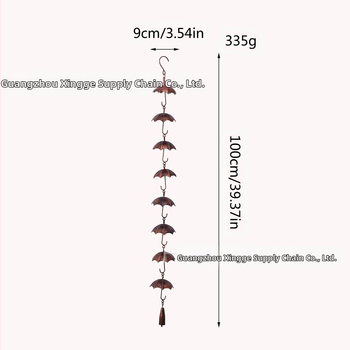 Dážďový reťaz na dážď pre dážnik — kovový zvonček vetra, dekorácia do exteriéru