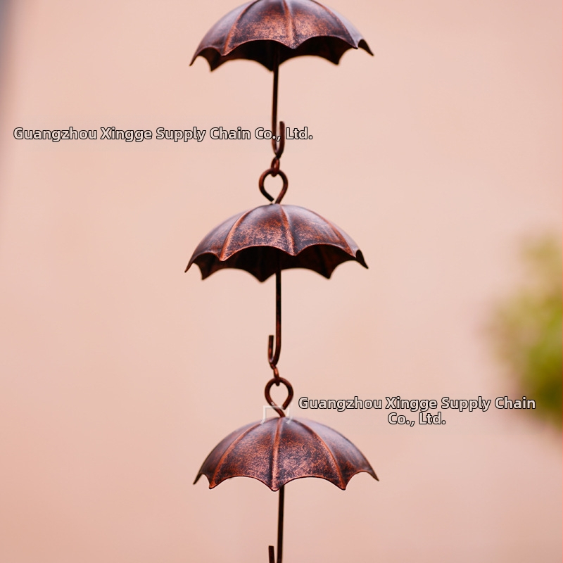 Dážďový reťaz na dážď pre dážnik — kovový zvonček vetra, dekorácia do exteriéru