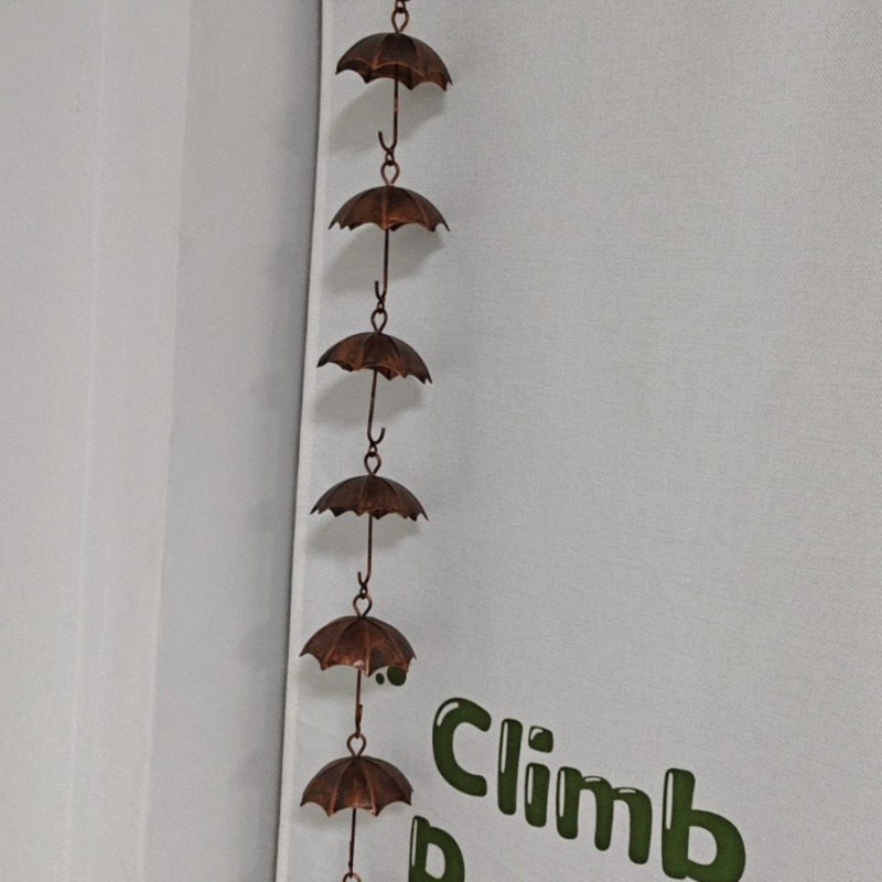 Lanac kišne kiše za kišobran — željezni viseći zvončić za vanjsku dekoraciju