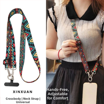 Șnur de telefon cu design retro totem, lung și reglabil, anti-pierdere pentru călătorii; stil: simplitate modernă; material: alt; lansare: primăvara 2025; categorie: echipamente de organizare și protecție împotriva prafului